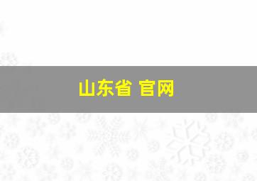 山东省 官网